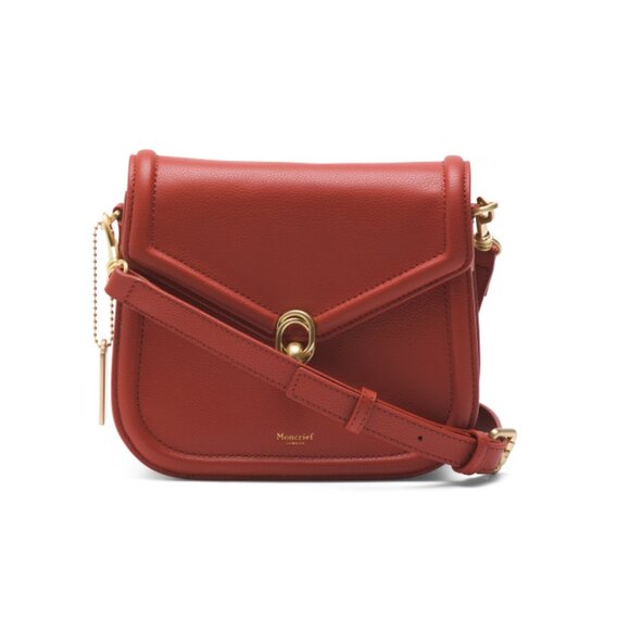 MONCRIEF LONDON Chili Leather Small Crossbody Bag - Picture 1 of 2